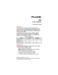 Thumbnail of document Manual - 707 Loop Calibrator